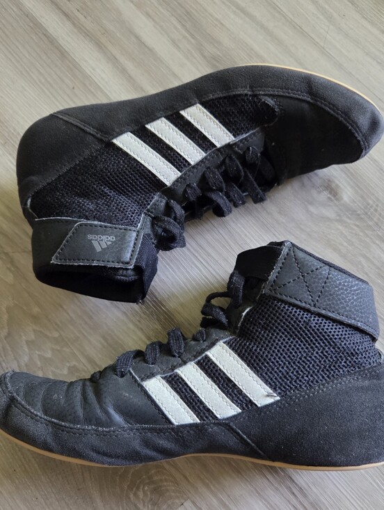 adidas Other - Adidas HVC AQ3325 Men's US 5.5‎ Black/White Suede Mesh Lace Up Wrestling Shoes
